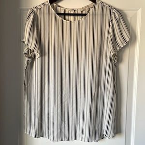 Black and white striped shirt. From Loft size large